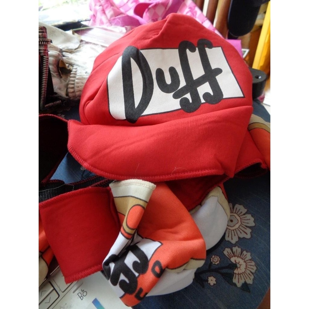 Simpsons Duff Beer Man Costume Accessories Belt and Hat